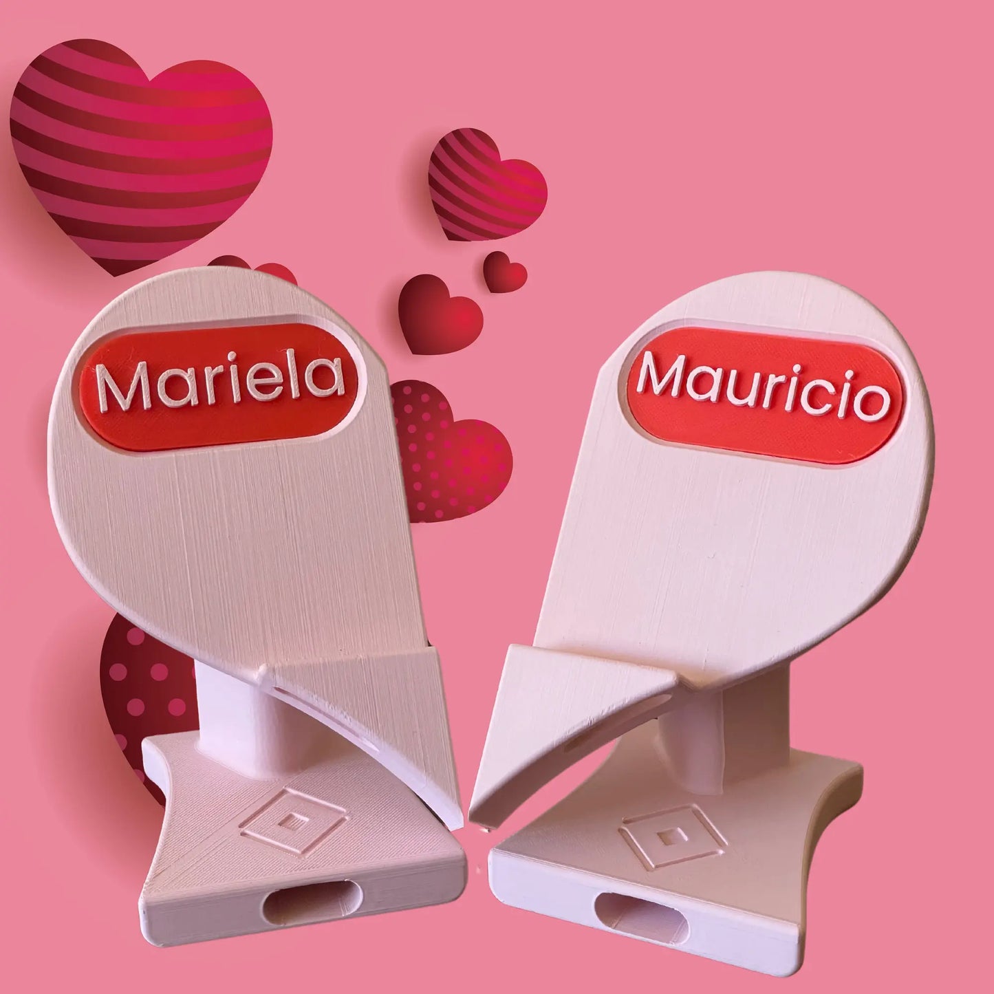 EcoHolder Corazón Personalizado – Soporte para tu Celular y el de tu persona especial - Tri-Di Store